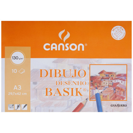 Canson Guarro Canson Basic Pack de 10 Feuilles 130 g A3