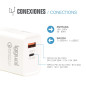 iggual - Chargeur mural USB à double prise | Adaptateur secteur USB C type PD 20 W + adaptateur d'alimentation USB QC3.0 | Compa iggual - Chargeur mural USB à double prise | Adaptateur secteur USB C type PD 20 W + adaptateur d'alimentation USB QC3.0 | Compa
