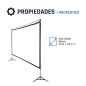 iggual Écran de Projection 120" Panoramique 16:9 - Pliable et Portable avec Support - Vision 120º - Adapté Intérieur et Extérieu iggual Écran de Projection 120" Panoramique 16:9 - Pliable et Portable avec Support - Vision 120º - Adapté Intérieur et Extérieu