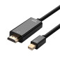 AISENS CABLE CONVERSOR A125-0458/ MINI DISPLAYPORT MACHO HDMI MACHO/ 3M/ NEGRO AISENS CABLE CONVERSOR A125-0458/ MINI DISPLAYPORT MACHO HDMI MACHO/ 3M/ NEGRO