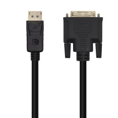 AISENS CABLE CONVERSOR A125-0463/ DISPLAYPORT MACHO DVI MACHO/ 3M/ NEGRO