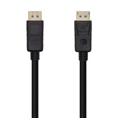 AISENS CABLE DISPLAYPORT 1.2 4K A124-0455/ DISPLAYPORT MACHO DISPLAYPORT MACHO/ 1M/ NEGRO