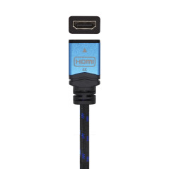 AISENS CABLE HDMI PROLONGADOR 3M PREMIUM ALTA VELOCIDAD/HEC 4K@60Hz 18Gbps, A/M-A/H, Negro/Azul, 3.0M