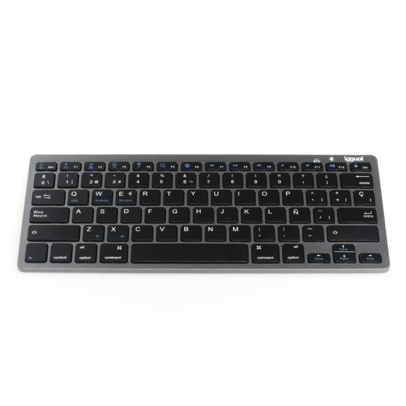 iggual TECLADO Bluetooth Slim TKL-BT Negro