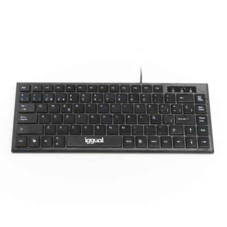 iggual TECLADO USB COMPACTO TKL Slim TKL-USB Negro