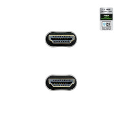 NANOCABLE 10.15.8102 Câble HDMI 2.1 certifié ULTRA HIGH SPEED type A Mâle, résolutions vidéo jusqu'à 8K@60Hz et 4K@120Hz, Noir, 