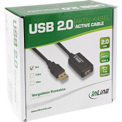 InLine 34605I câble USB 5 m USB 2.0 USB A Noir