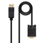 Nano Cable 10.15.4401 Câble Convertisseur Displayport vers VGA, Displayport/Mâle - VGA/Mâle, Noir, 1 m Nano Cable 10.15.4401 Câble Convertisseur Displayport vers VGA, Displayport/Mâle - VGA/Mâle, Noir, 1 m