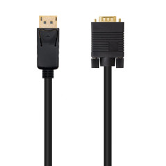 Nano Cable 10.15.4401 Câble Convertisseur Displayport vers VGA, Displayport/Mâle - VGA/Mâle, Noir, 1 m