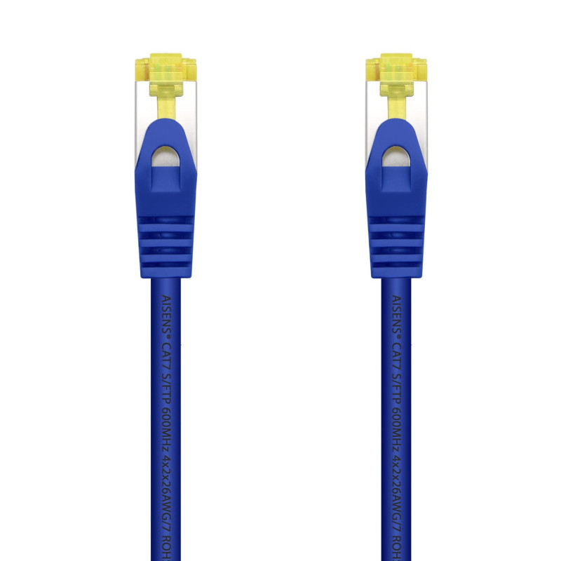 AISENS A146-0478 Câble réseau RJ45 LSZH Cat.7 600 MHz S/FTP PIMF AWG26, bleu, 1 m