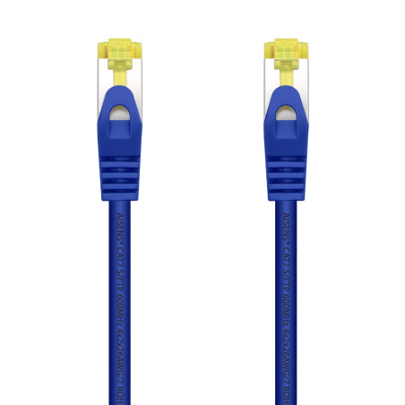 AISENS A146-0478 Câble réseau RJ45 LSZH Cat.7 600 MHz S/FTP PIMF AWG26, bleu, 1 m