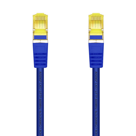AISENS A146-0478 Câble réseau RJ45 LSZH Cat.7 600 MHz S/FTP PIMF AWG26, bleu, 1 m