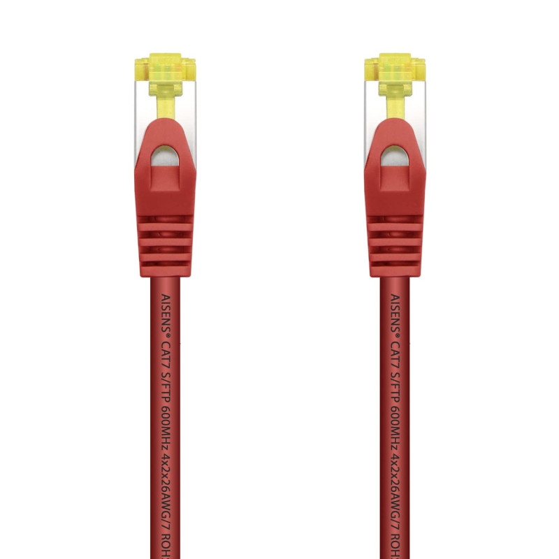 AISENS Câble réseau RJ45 LSZH Cat.7 600 MHz S/FTP PIMF AWG26, rouge, 1 m AISENS Câble réseau RJ45 LSZH Cat.7 600 MHz S/FTP PIMF AWG26, rouge, 1 m