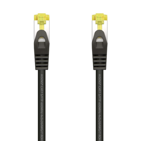 AISENS Câble réseau RJ45 LSZH Cat.7 600 MHz S/FTP PIMF AWG26- Noir - 2 m
