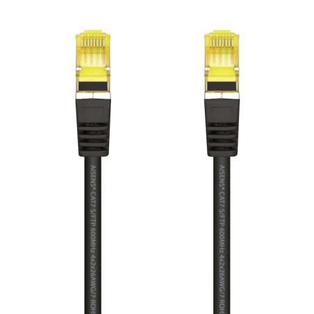 AISENS Câble réseau RJ45 LSZH Cat.7 600 MHz S/FTP PIMF AWG26- Noir - 2 m