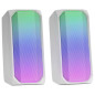 Mars Gaming MSRGB, Haut-parleurs Gaming 15W Bluetooth 5.0, Éclairage RGB, Full Mesh, 2 Drivers Actifs, Blanc Mars Gaming MSRGB, Haut-parleurs Gaming 15W Bluetooth 5.0, Éclairage RGB, Full Mesh, 2 Drivers Actifs, Blanc