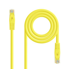 NANOCABLE 10.20.1800-L25-Y - Câble réseau RJ45 LSZH CAT.6A UTP AWG24, Jaune, 25 cm