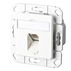 METZ CONNECT E-DAT C6A 1 Port UPk, Blanc Pur