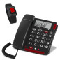 Amplicomms BigTel 50 Alarm Plus, téléphone Filaire à Gros Boutons, avec Bouton SOS et Bracelet d’Urgence, très Fort, Compatible Amplicomms BigTel 50 Alarm Plus, téléphone Filaire à Gros Boutons, avec Bouton SOS et Bracelet d’Urgence, très Fort, Compatible