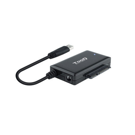 TOOQ TQHDA-01A - Adaptateur USB 3.0 USB-A vers SATA pour disques durs 2,5" et 3,5", avec Alimentation, Noir
