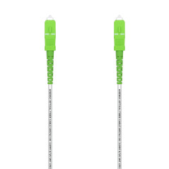 AISENS A152-0493 Câble à fibre optique G657A2 3.0 9/125 SMF simplex Dca LSZH, SC/APC-SC/APC, 1.0m, Blanc