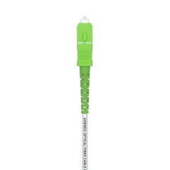 AISENS A152-0493 Câble à fibre optique G657A2 3.0 9/125 SMF simplex Dca LSZH, SC/APC-SC/APC, 1.0m, Blanc