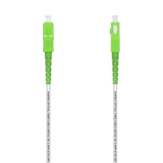 AISENS CABLE FIBRA Ã“PTICA LATIGUILLO G657A2 3.0 9/125 SMF SIMPLEX CPR DCA LSZH, SC/APC-SC/APC, BLANCO, 15M