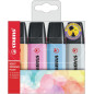 STABILO BOSS ORIGINAL Pastel- Surligneur - Pochette x 4 surligneurs pastel - abricot, bleu, mauve, gris STABILO BOSS ORIGINAL Pastel- Surligneur - Pochette x 4 surligneurs pastel - abricot, bleu, mauve, gris