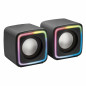 Mars Gaming MSCUBE, Haut-parleurs Gaming Compacts 8W, Son DSP Spatial, Éclairage RGB Active-Flow, Boîtier de Contrôle, Connexion