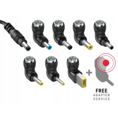 Hama 90W Chargeur Rapide Universel pour PC Portable 15-19V - [8 Adaptateurs] [Protection Contre la surchauffe & sur-tensions] No