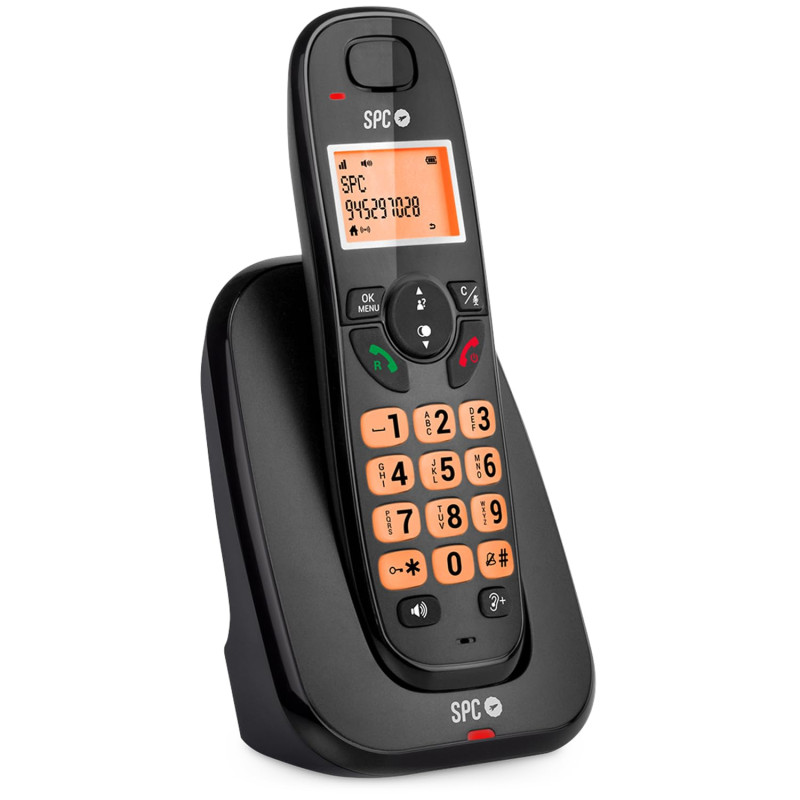 SPC Kairo - Téléphone Fixe sans Fil, Touches et écran éclairés, Identification de l'appelant, Volume Extra, compatibilité Gap, M SPC Kairo - Téléphone Fixe sans Fil, Touches et écran éclairés, Identification de l'appelant, Volume Extra, compatibilité Gap, M