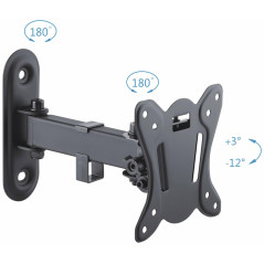 PureMounts PM-FM11-100 Support Murale pour Télévision 33-69 cm Noir