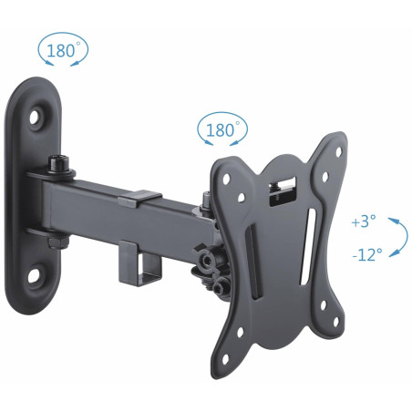 PureMounts PM-FM11-100 Support Murale pour Télévision 33-69 cm Noir