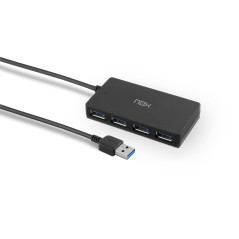 NOX XTREME PRODUCTS - HUB USB 4 PORT USB 3.0, COMPATIBLE WINDOWS XP/VISTA/7/8/10, MAC OS 10, LINUX, NOIR
