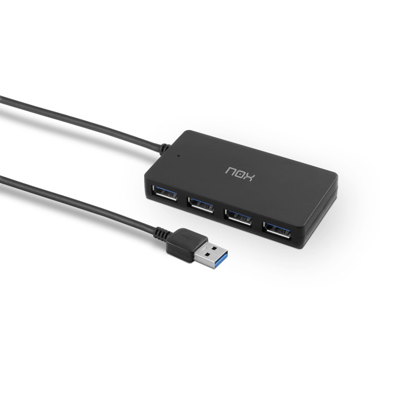NOX XTREME PRODUCTS - HUB USB 4 PORT USB 3.0, COMPATIBLE WINDOWS XP/VISTA/7/8/10, MAC OS 10, LINUX, NOIR NOX XTREME PRODUCTS - HUB USB 4 PORT USB 3.0, COMPATIBLE WINDOWS XP/VISTA/7/8/10, MAC OS 10, LINUX, NOIR