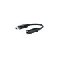 Nanocable 10.24.1205 - Câble Adaptateur Audio USB-C/M vers Jack 3.5/H, 11 cm, Noir Nanocable 10.24.1205 - Câble Adaptateur Audio USB-C/M vers Jack 3.5/H, 11 cm, Noir