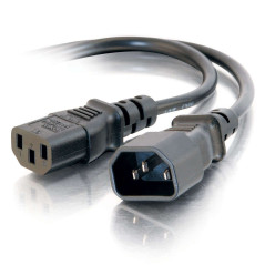 C2G 81137 Cordon d'Extension d'alimentation 1,2 m Noir