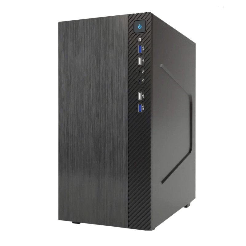 Itek SMALLCOM-B Boîtier Mini Tower, mATX, 2 Ports USB 3, 2 Ports USB 2, brossé, Noir Itek SMALLCOM-B Boîtier Mini Tower, mATX, 2 Ports USB 3, 2 Ports USB 2, brossé, Noir