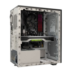 Itek SMALLCOM-B Boîtier Mini Tower, mATX, 2 Ports USB 3, 2 Ports USB 2, brossé, Noir