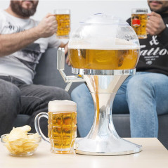 InnovaGoods - Distributeur de Bière Réfrigérant 3,5L, Machine à Jus de Fruits, Fontaine d'alcool avec Réservoir à Glaçons, PMMA 