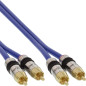 InLine 89701P Câble audio RCA Contacts dorés 2x RCA M/M 1 m InLine 89701P Câble audio RCA Contacts dorés 2x RCA M/M 1 m