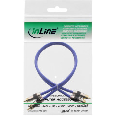 InLine 89701P Câble audio RCA Contacts dorés 2x RCA M/M 1 m