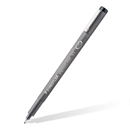 Staedtler 308–02–9 Feutre Fineliner Pigment Liner – Noir Largeur du trait : 0,4 mm Blistercard of 1 noir