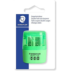 Staedtler 512 - Blister 1 Taille-Crayon 2 Usages Avec Réservoir Vert Fluo
