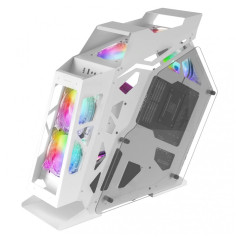 Mars Gaming MCV-One, Boîtier Gaming ATX, Double Verre Trempé Continu, Ventilateur FRGB 12cm, Structure à Double Chambre, Moyen-T