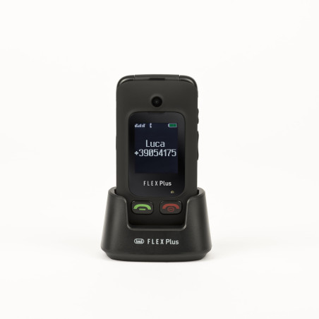 Trevi -Téléphone Portable pour Personnes âgées à clapet avec Grandes Touches Grand écran LCD 2.4 Fonction sos Double caméras Rad
