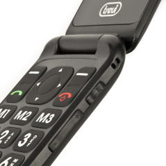 Trevi -Téléphone Portable pour Personnes âgées à clapet avec Grandes Touches Grand écran LCD 2.4 Fonction sos Double caméras Rad