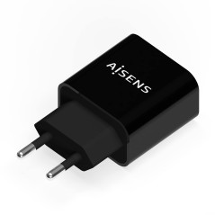 AISENS - A110-0538 - Chargeur USB-C PD 20 W, 5 V/3 A 9 V/2,2 A 12 V/1,66 A, noir
