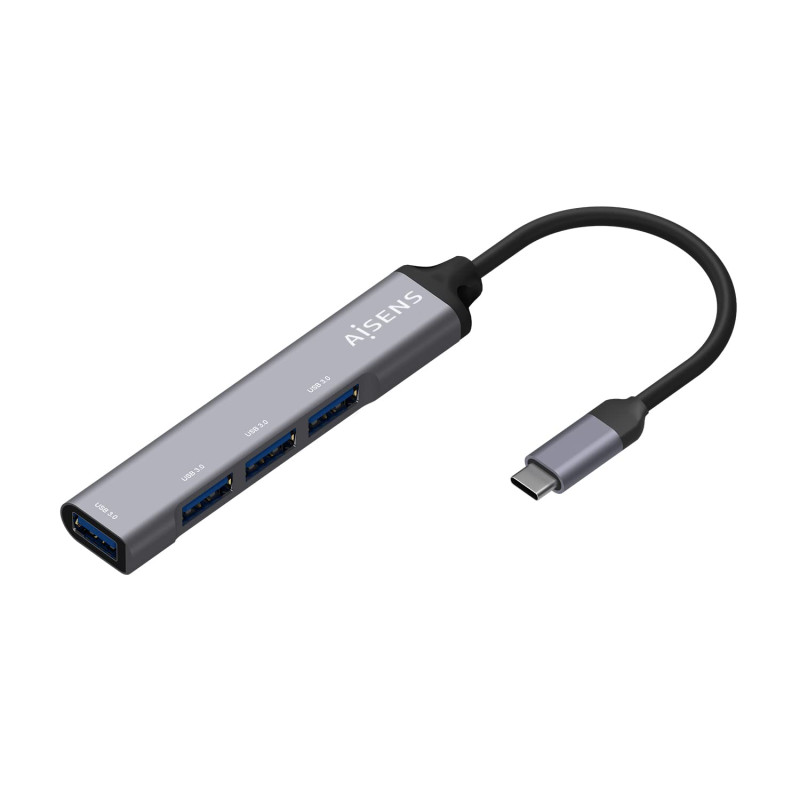 AISENS - A109-0541 - HUB USB 3.1 USB-C Aluminium, USB-C/M-4xType A/H, Gris, 10 cm AISENS - A109-0541 - HUB USB 3.1 USB-C Aluminium, USB-C/M-4xType A/H, Gris, 10 cm