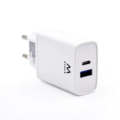Ewent EW1321, Chargeur mural USB C, PD Power Delivery 3.0 & Quick Charge 3.0 2Ports Chargeur USB Type C à charge rapide pour iPh